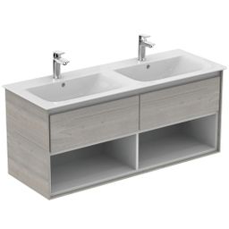 Ideal Standard Connect Air Dvojdrezová skrinka 120 cm, sivý dub E0829PS