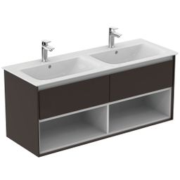 Ideal Standard Connect Air Dvojdrezová skrinka 120 cm, matná hnedá E0829VY