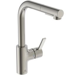 Ideal Standard Gusto Umývadlová batéria s výsuvnou sprchou - 2 polohy, Silver Storm BD420GN
