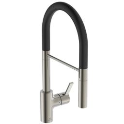 Ideal Standard Gusto Semi-Pro Umývadlová batéria s vyťahovacou sprchou, 2 polohy - Silver Storm BD417GN