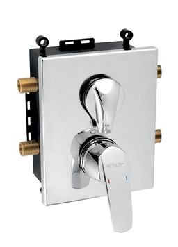 Novaservis Metalia 56 Zásuvková batéria+box 2 zásuvky BOX56052R,0