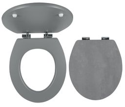 Novaservis Záchodová doska, MDF s potlačou, tmavosivý betón WC/SOFTSTONE2