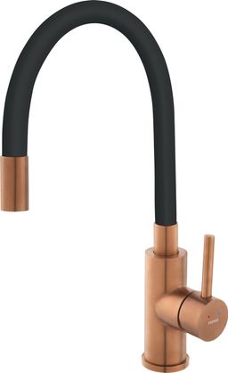 Novaservis Ferro Flexi Dřezová baterie s elastickým ramenem, černá/kartáčovaná měď BZA4BSSBC