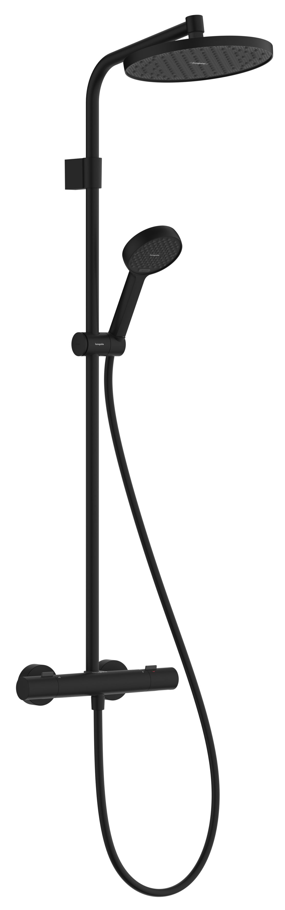 Hansgrohe Activera S Sprchový systém s termostatickou batériou, EcoSmart+, matná čierna 28083670