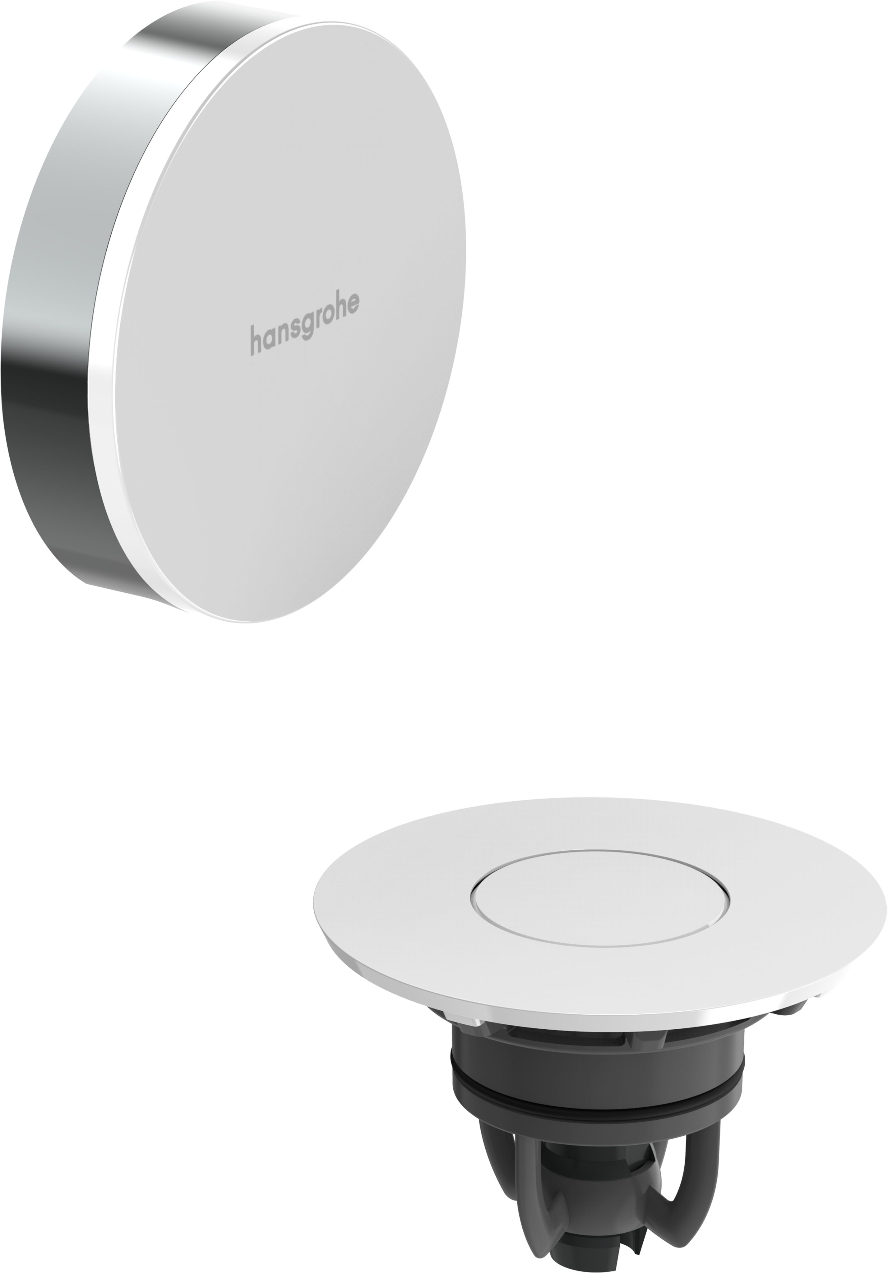 Hansgrohe Flexaplus Vonkajšie kryty vaňového sifónu, chróm/lesklá biela 58187000