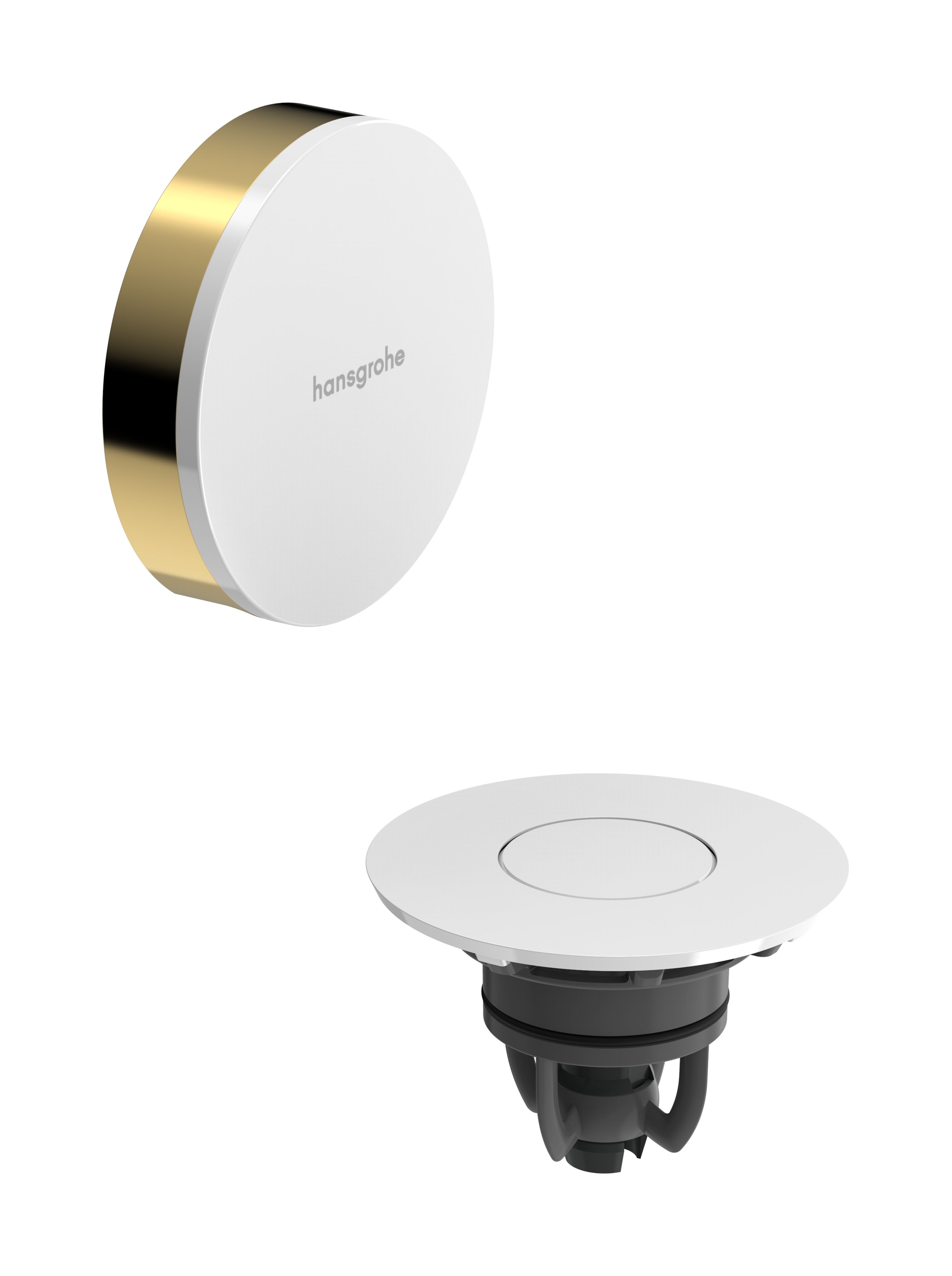 Hansgrohe Flexaplus Vonkajšie kryty vaňového sifónu, lesklá zlatá/lesklá biela 58187990