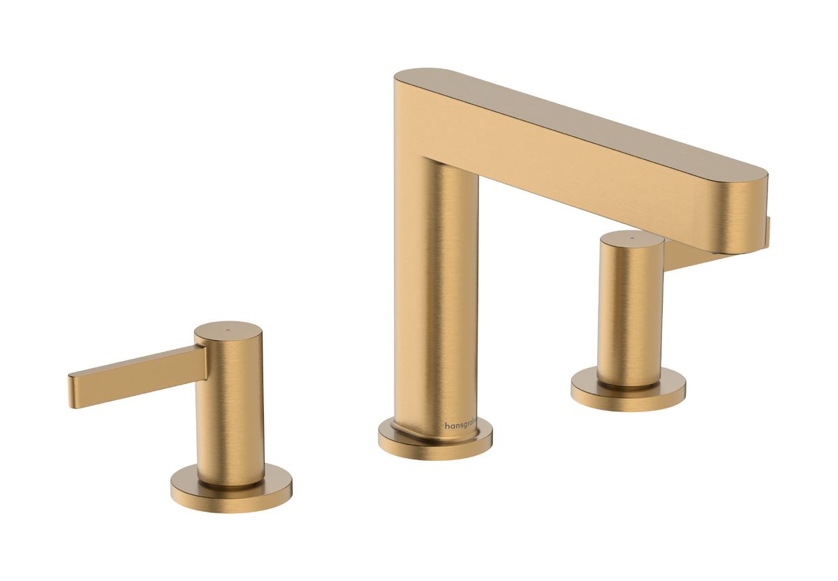 Hansgrohe Finoris Trojotvorová umývadlová batéria s výpusťou click-clack, kartáčovaný bronz 76033140