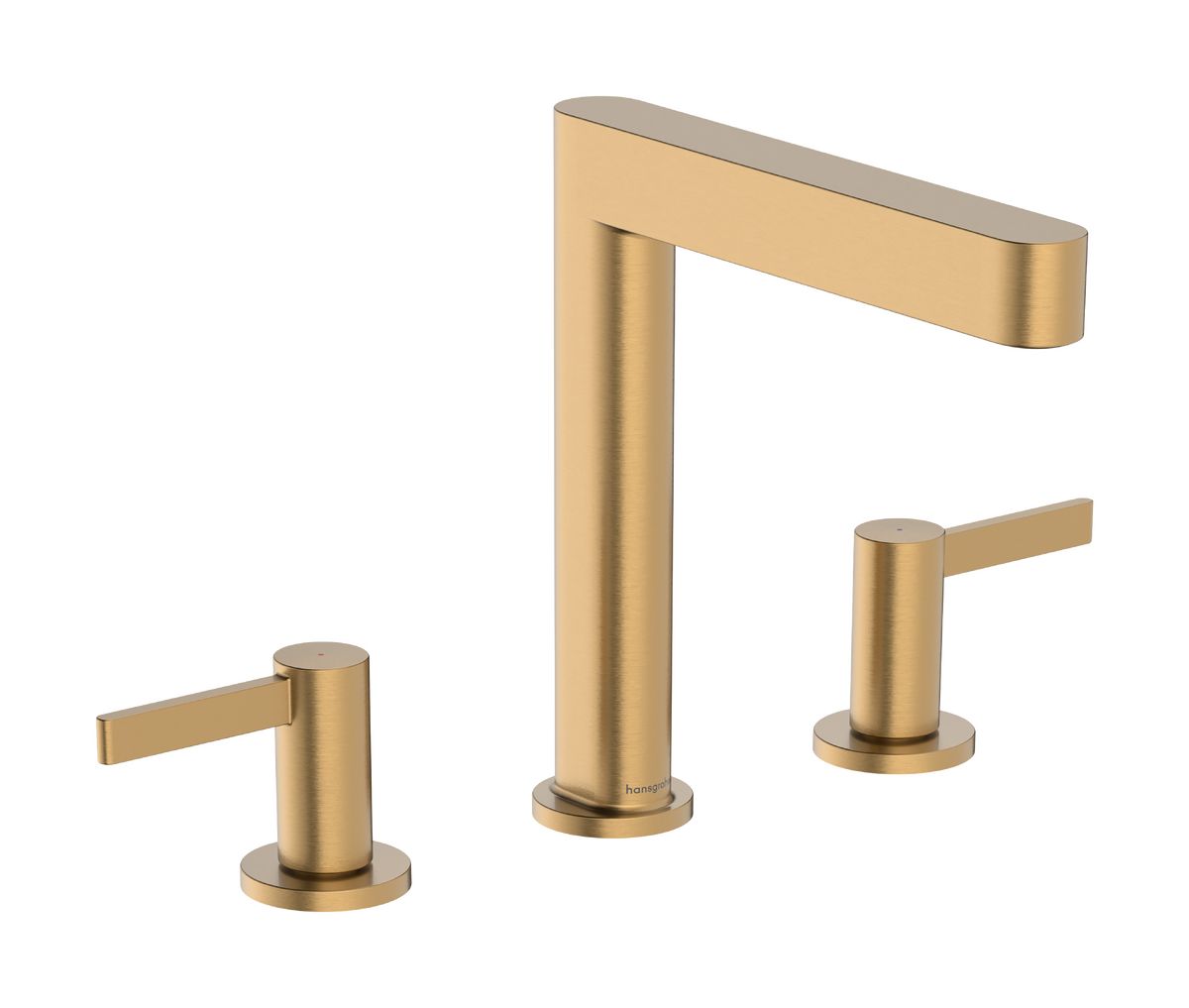Hansgrohe Finoris Trojotvorová umývadlová batéria s výpusťou click-clack, kartáčovaný bronz 76034140