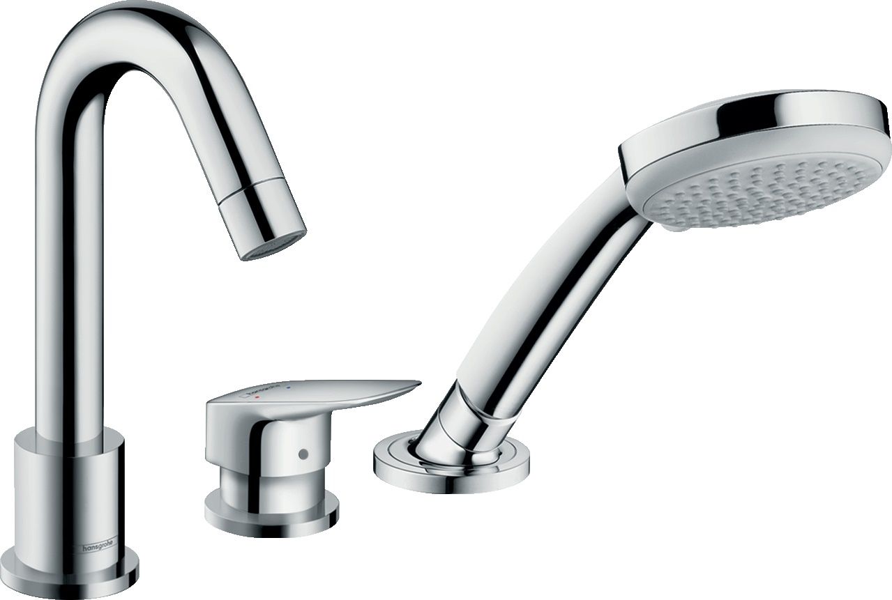 Hansgrohe Logis Trojotvorová batéria na okraj vane, chróm 71310000