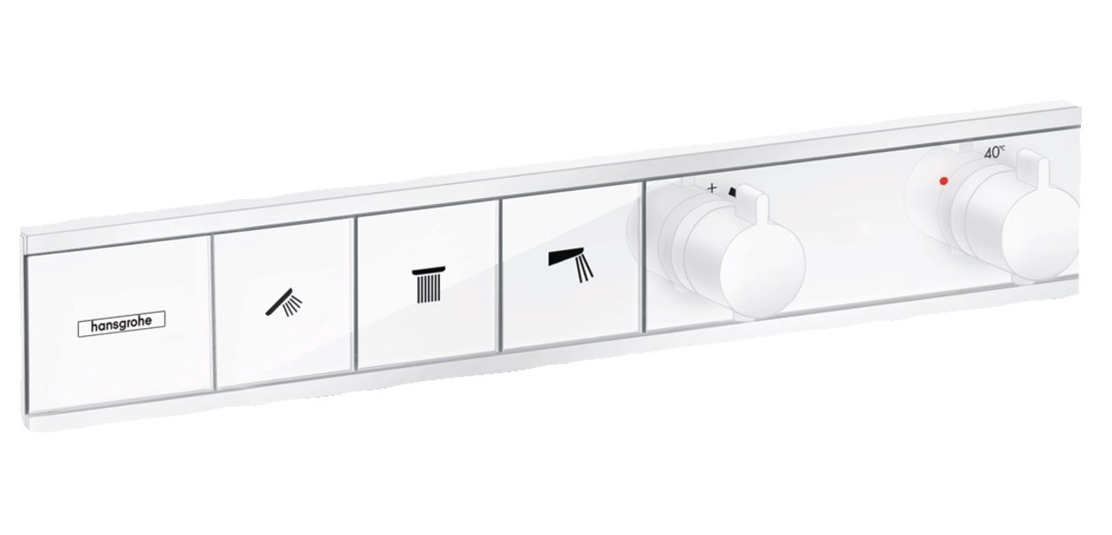 Hansgrohe RainSelect Termostatická batéria pre 3 vývody, biela matná 15381700