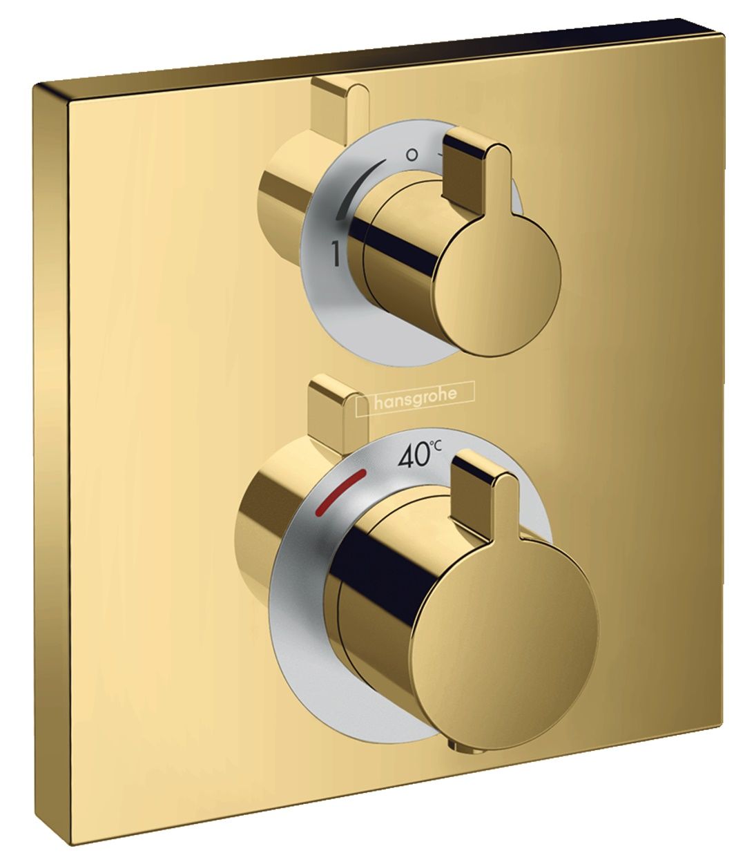 Hansgrohe Ecostat Square Termostatická batéria pre 2 vývody, leštená zlatá 15714990