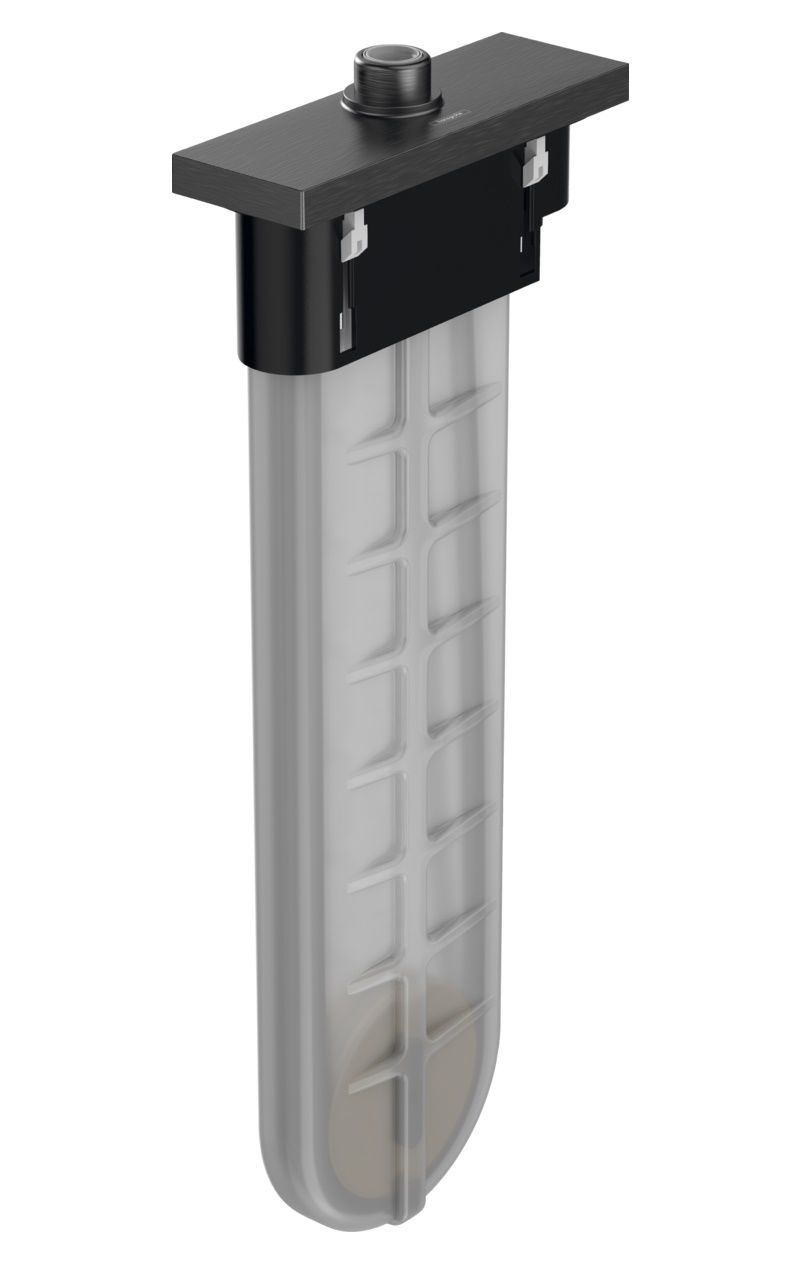 Hansgrohe sBox pre vaňu, horná súprava brúsený čierny chróm 28010340