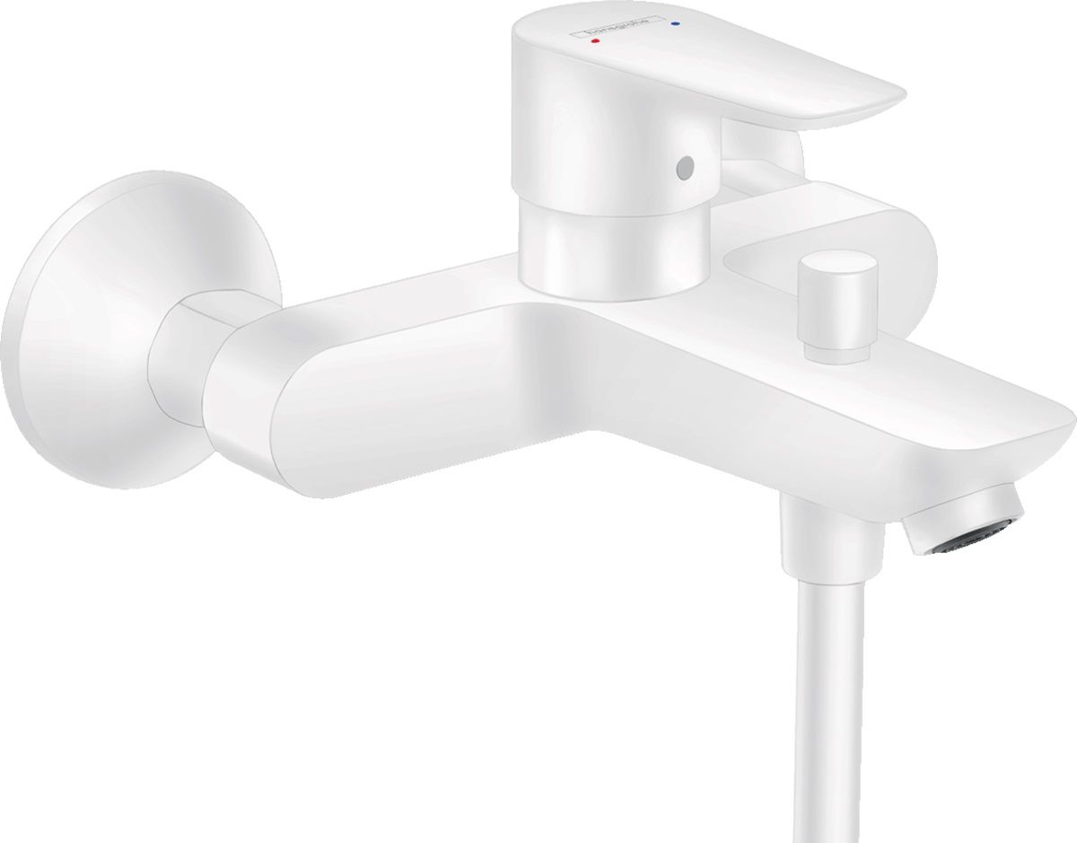 Hansgrohe Páková vaňová batéria Talis E, nástenná, matná biela, 71740700