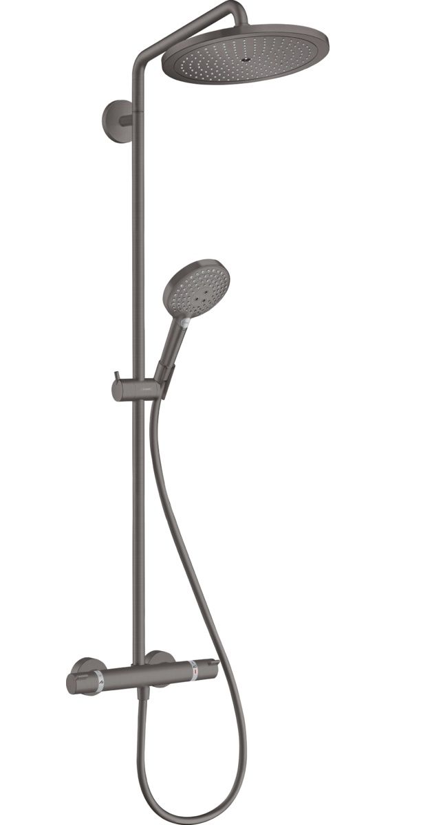 Hansgrohe Croma Select S Sprchový systém s batériou. brúsený čierny chróm 26890340