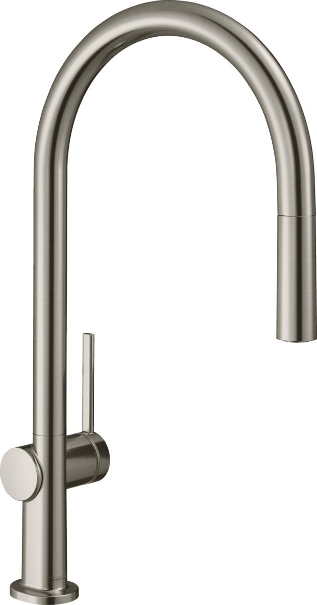 Hansgrohe Talis M54 Drezová batéria, stojánková s výsuvnou výlevkou, sBox, nerezová oceľ 72803800