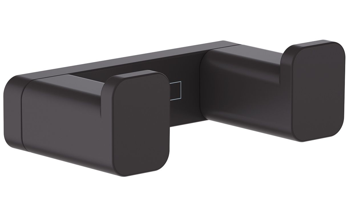 Hansgrohe AddStoris Dvojitý háčik, čierny matný 41755670