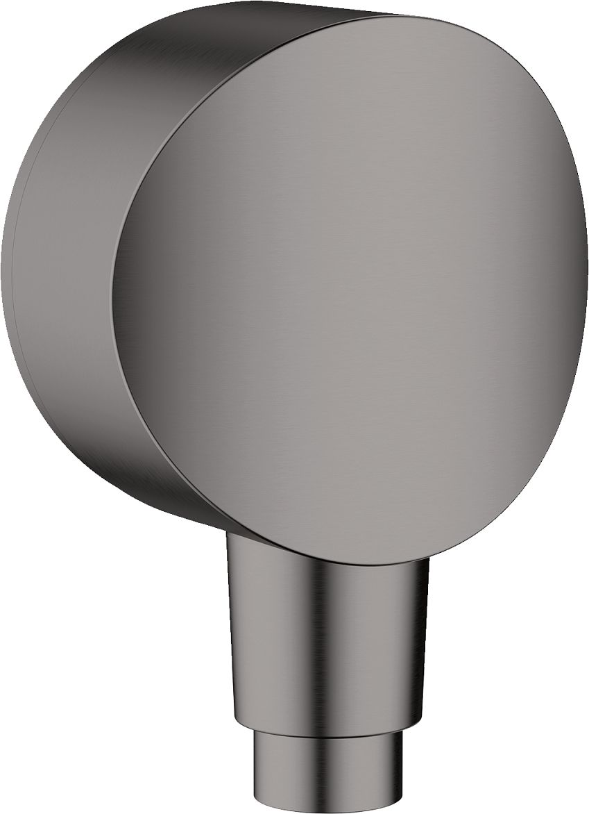 Hansgrohe Hadicová spojka FixFit so spätným ventilom a plastovým pripojovacím kolenom, brúsený čierny chróm 26453340