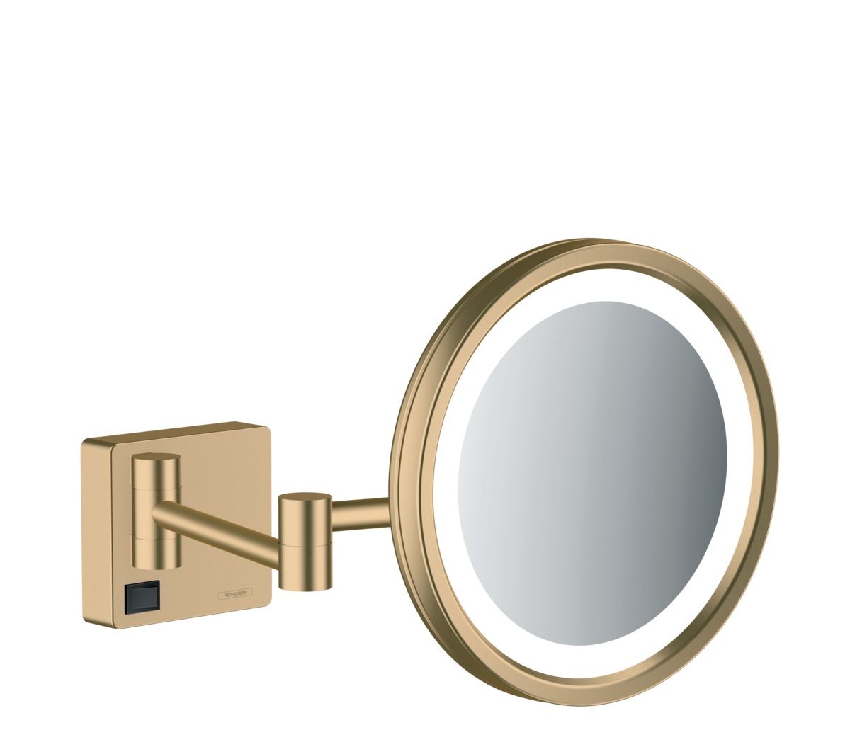 Hansgrohe Kozmetické zrkadlo AddStoris s osvetlením LED, brúsený bronz, 41790140