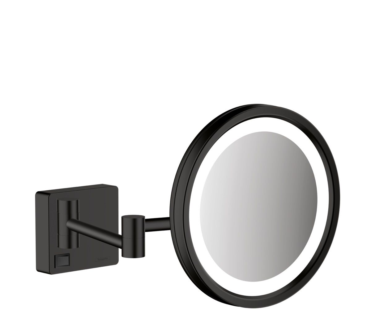 Hansgrohe AddStoris Kozmetické zrkadlo s LED osvetlením, čierne matné, 41790670