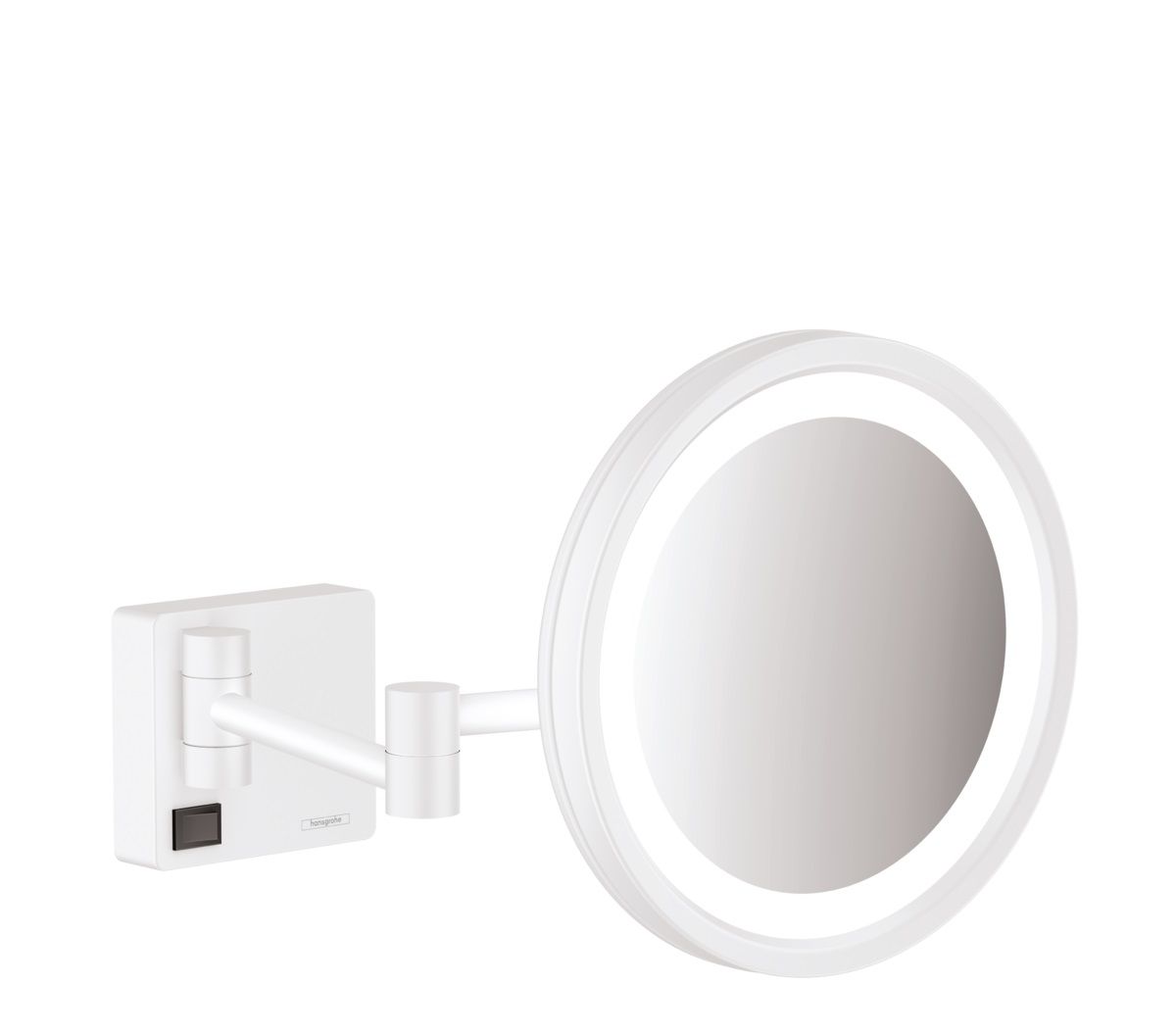 Hansgrohe Kozmetické zrkadlo AddStoris s LED osvetlením, biele matné, 41790700