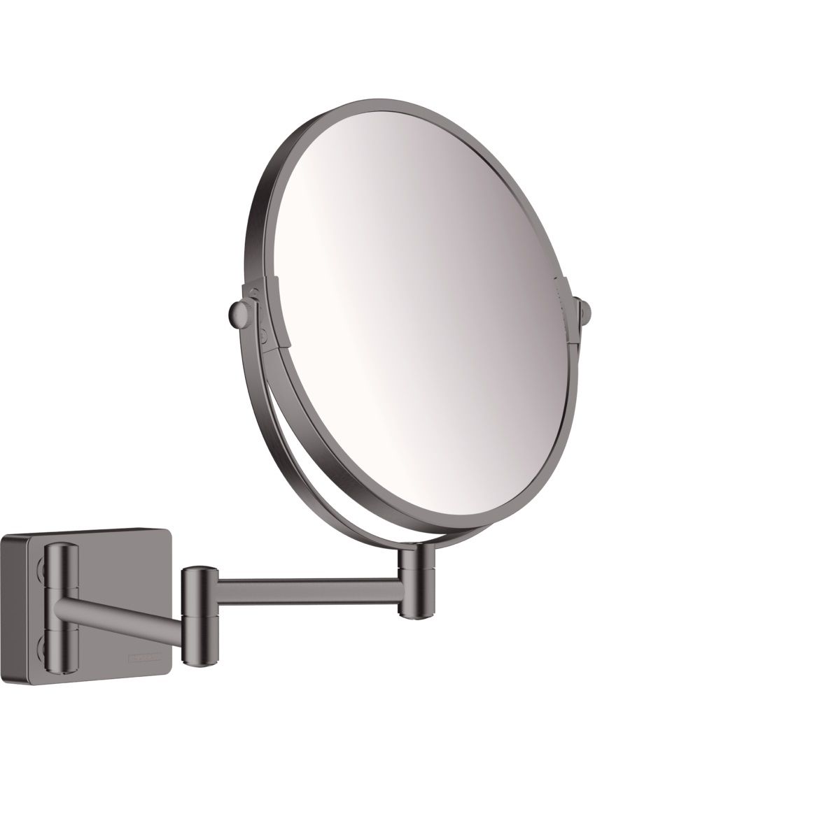 Hansgrohe AddStoris Kozmetické zrkadlo, brúsený čierny chróm, 41791340