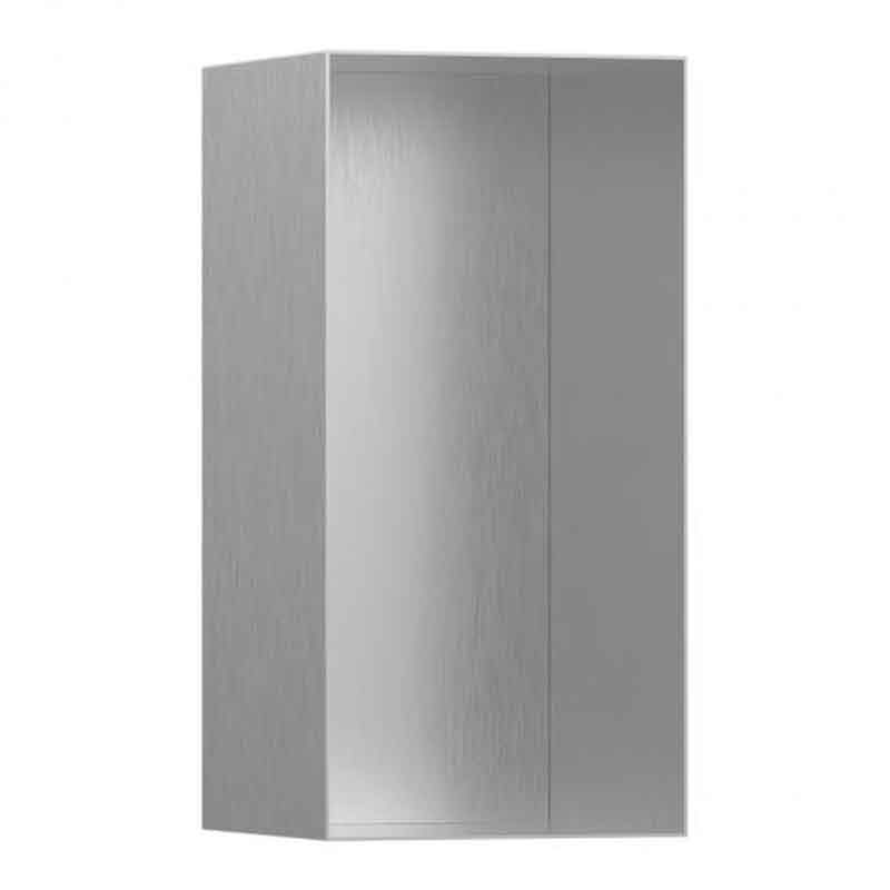 Hansgrohe XtraStoris Zápustná polica 30x15x14 cm, brúsená nerezová oceľ 56076800