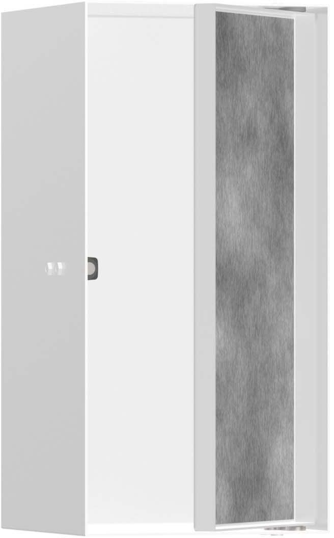 Hansgrohe XtraStoris Rock Zápustná polica s dvierkami na obkladačky 30x15x14 cm, biela 56088700