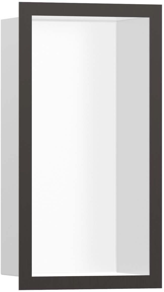 Hansgrohe XtraStoris Individuálna zapustená polica 30x15x10 cm, matná biela/čierny chróm 56096340