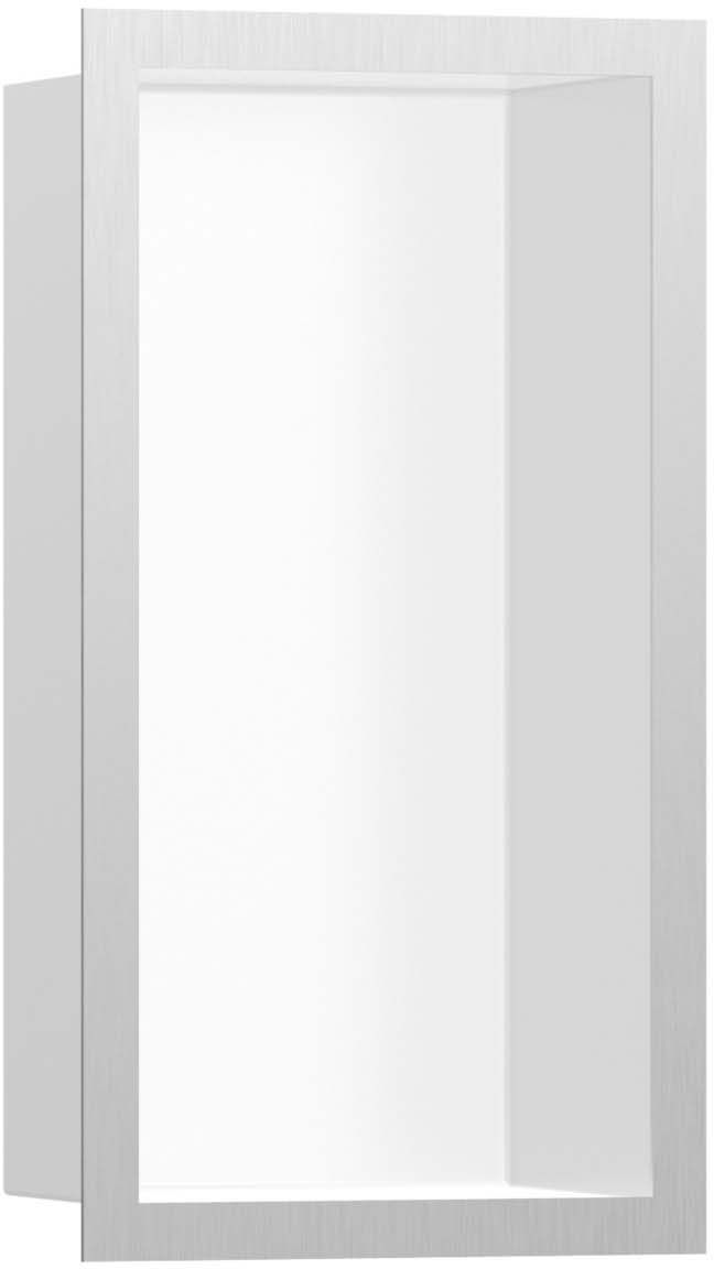 Hansgrohe XtraStoris Individuálna zapustená polica 30x15x10 cm, matná biela/nerezová 56096800