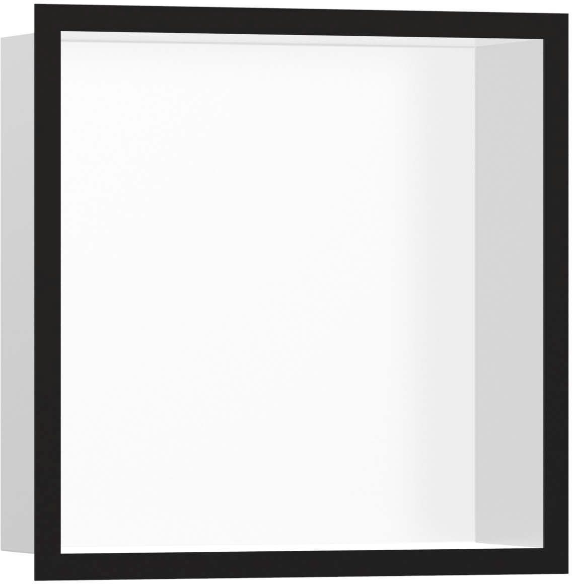 Hansgrohe XtraStoris Individuálna zapustená polica 30x30x10 cm, matná biela/čierna 56099670