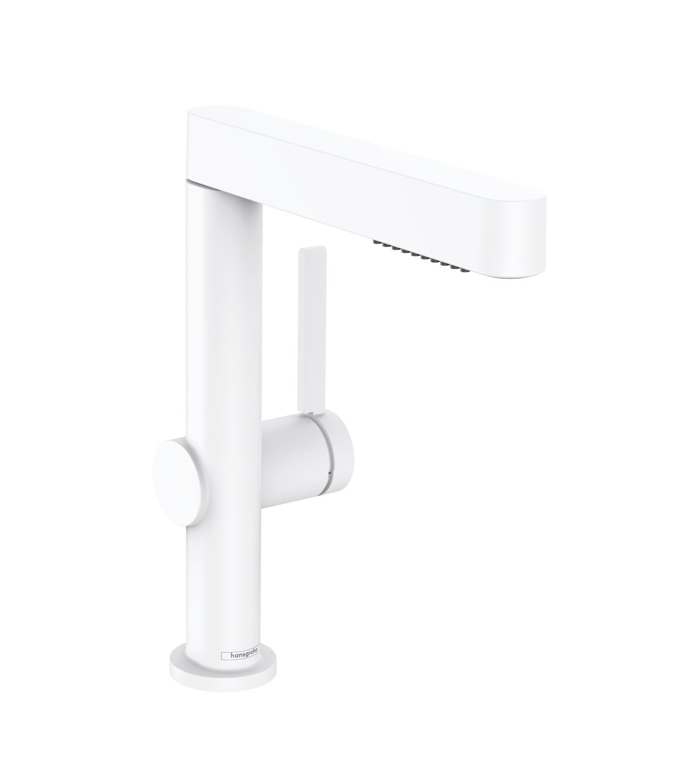 Hansgrohe Finoris Umývadlová batéria so sprchou, odtok, biela podložka 76063700