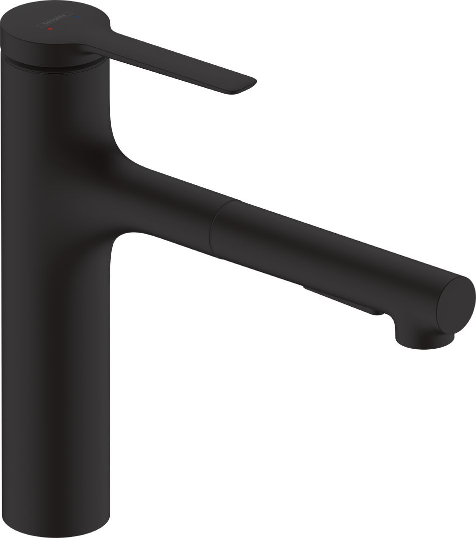 Hansgrohe Zesis M33 Dřezová baterie s vytažitelnou sprchou, 2jet, matná černá 74801670