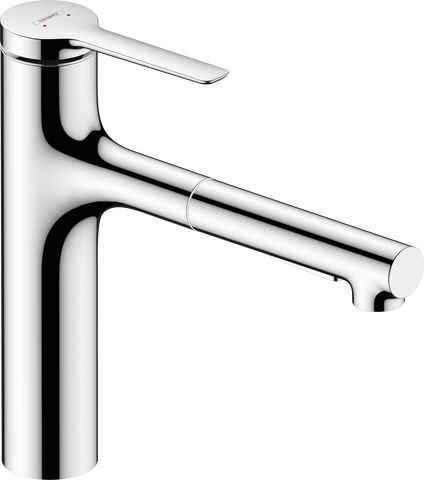 Hansgrohe Zesis M33 Dřezová baterie s vytažitelnou sprchou, 2jet, sBox lite, chrom 74804000