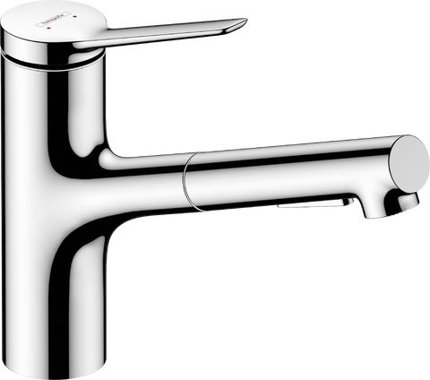 Hansgrohe Zesis M33 Dřezová baterie s vytažitelnou sprchou, EcoSmart, 2jet, chrom 74810000