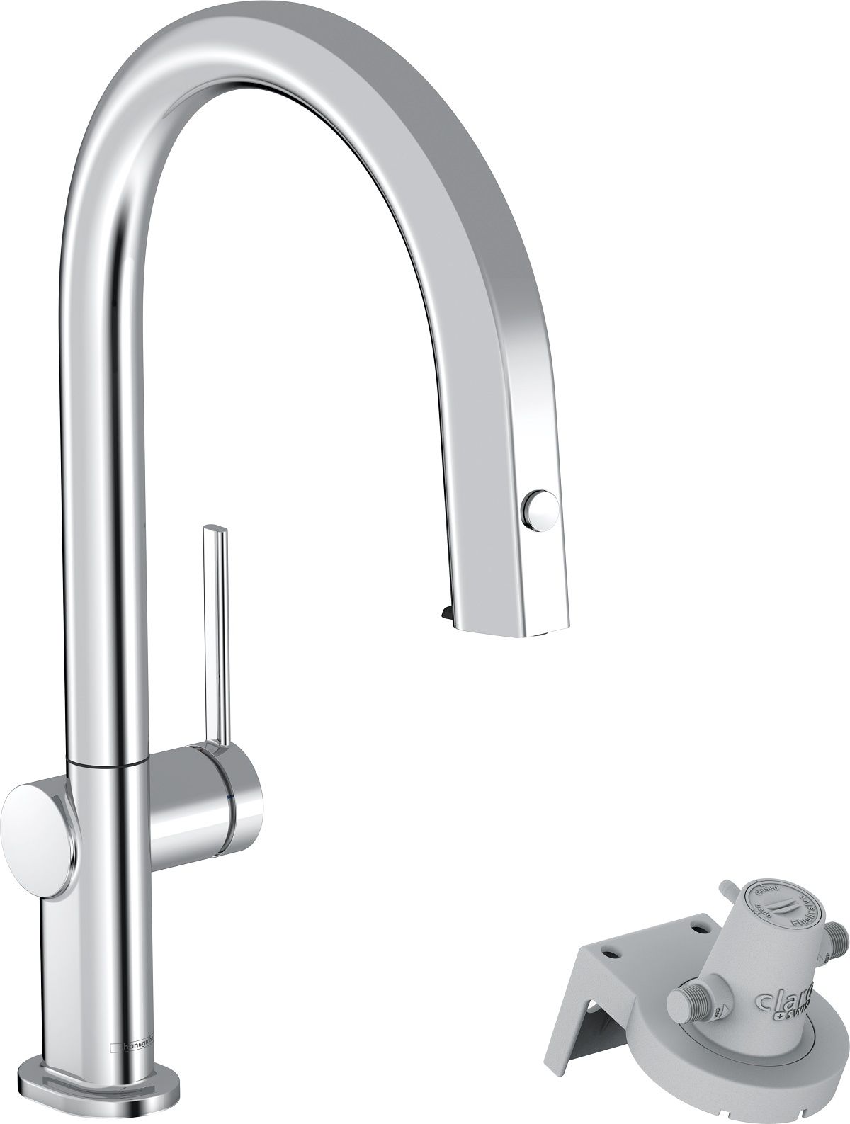 Hansgrohe Aqittura Dřezová baterie s výsuvnou koncovkou a filtrační hlavicí, chrom 76803000