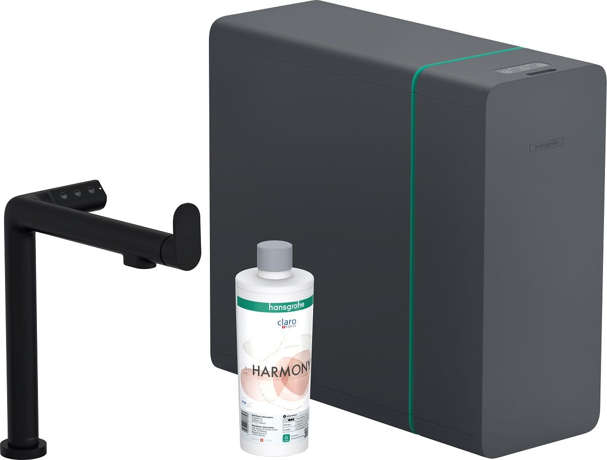 Hansgrohe Aqittura Dřezová baterie, SodaSystem, sBox, matná černá 76837670