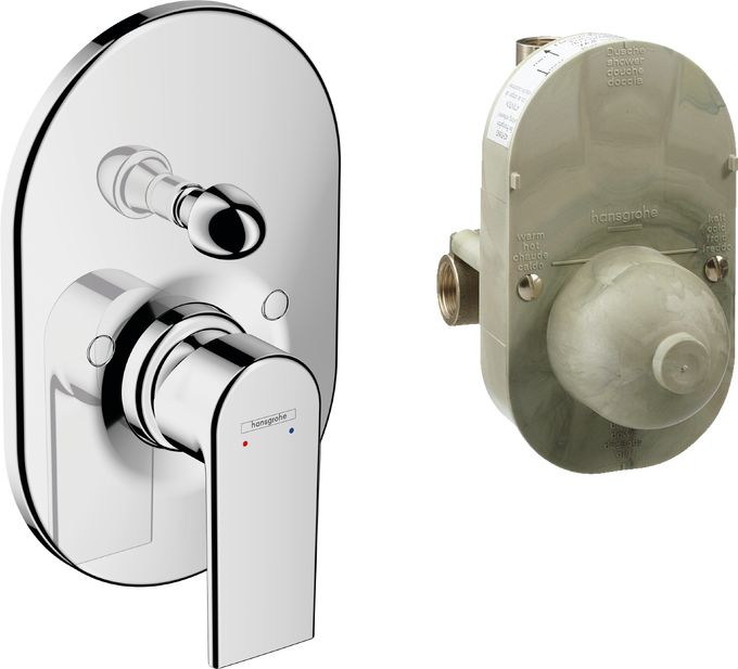 Hansgrohe Vernis Shape Skrytá vaňová batéria, s telom, chróm 71472000