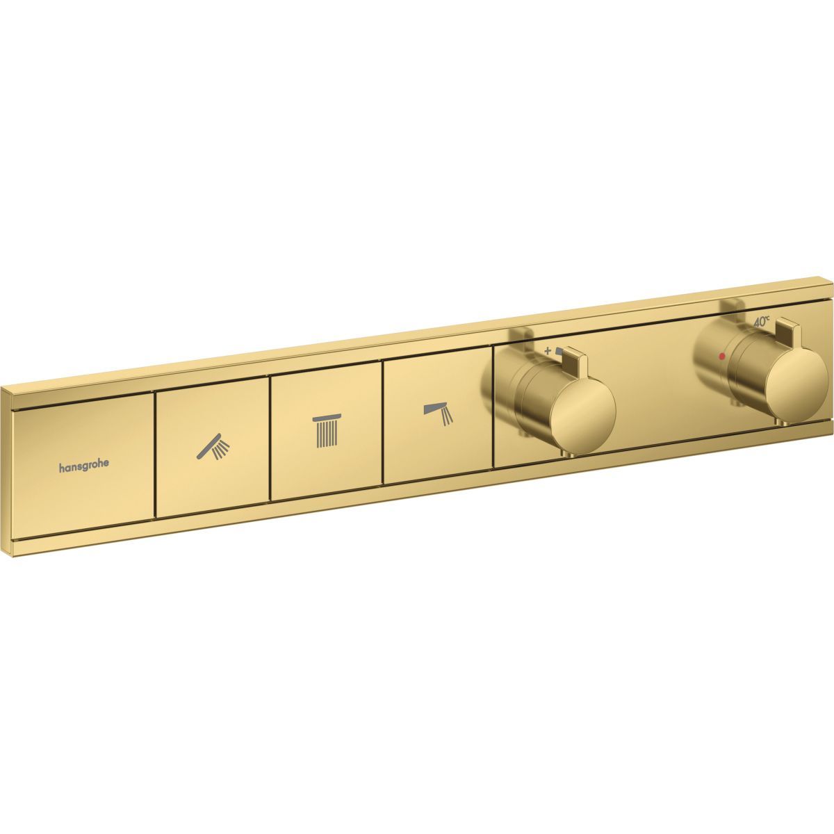 Hansgrohe RainSelect Termostatická batéria pre 3 vývody, zlatý lesk 15381990