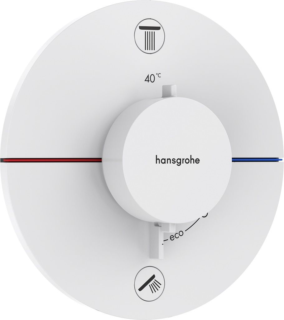 Hansgrohe SprchaSelect Comfort S Termostatická batéria s 2 výstupmi, matná biela 15554700