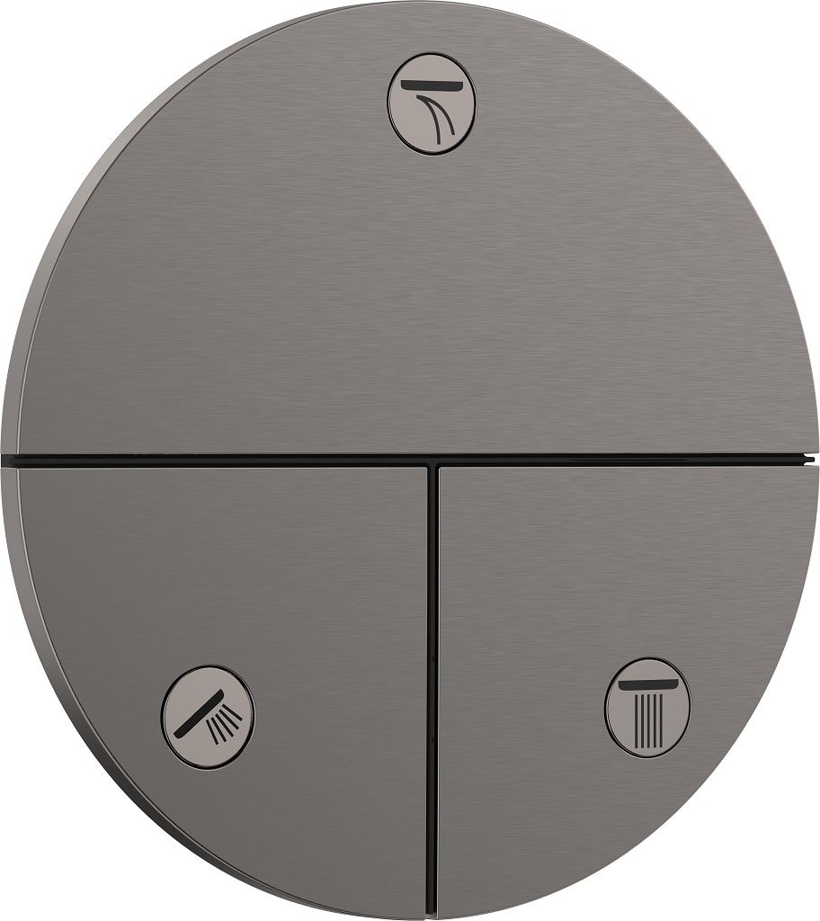 Hansgrohe Splachovací ventil ShowerSelect s 3 výstupmi, brúsený čierny chróm 15558340
