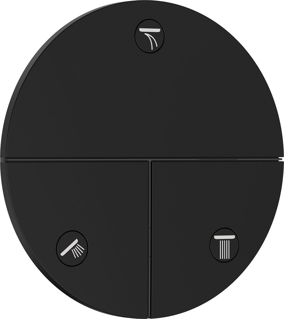 Hansgrohe Trojcestný skrytý ventil ShowerSelect Comfort S, matná čierna 15558670