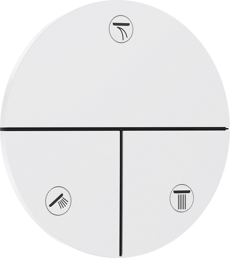 Hansgrohe Podomietkový sprchový ventil ShowerSelect Comfort S s 3 výstupmi, matná biela 15558700