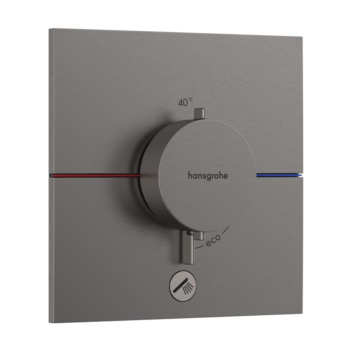 Hansgrohe ShowerSelect Comfort E Jednopáková termostatická batéria, brúsený čierny chróm 15575340
