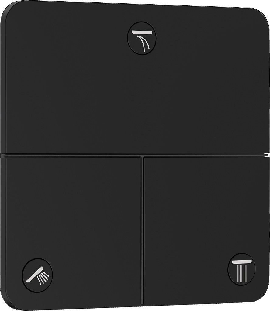Hansgrohe Trojcestný skrytý splachovací ventil ShowerSelect Comfort Q, matná čierna 15587670