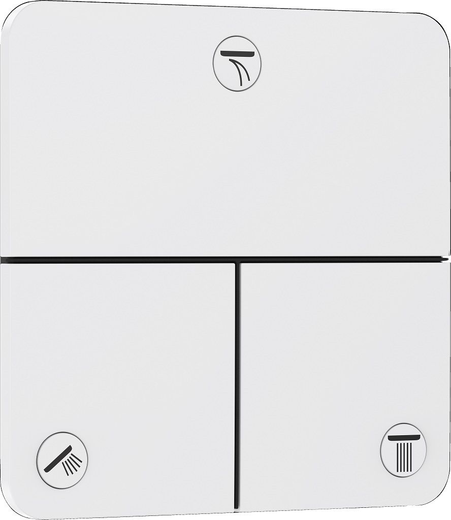 Hansgrohe Trojcestný skrytý splachovací ventil ShowerSelect Comfort Q, matná biela 15587700
