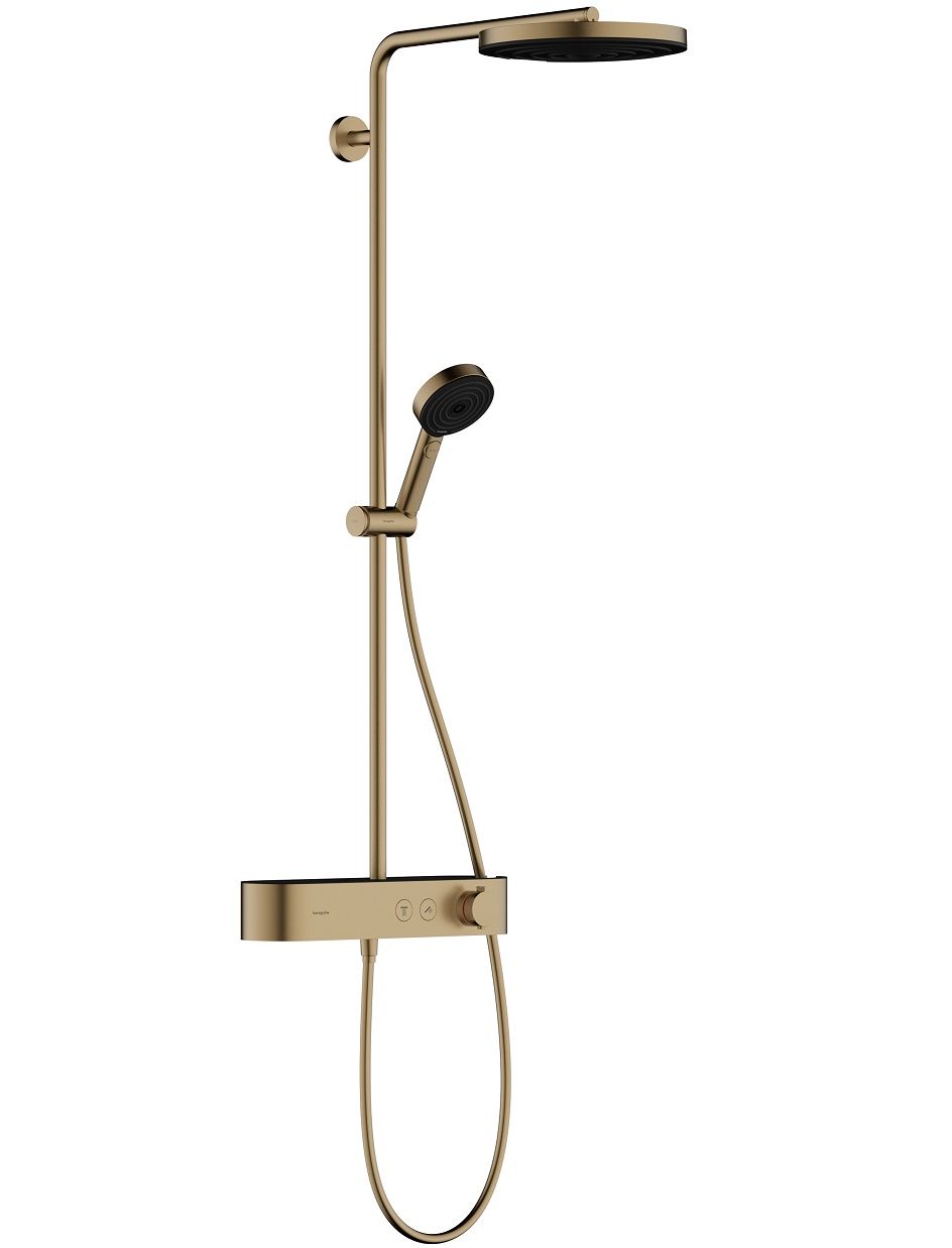 Hansgrohe Sprchový systém Pulsify S s termostatickou batériou, brúsený bronz 24220140
