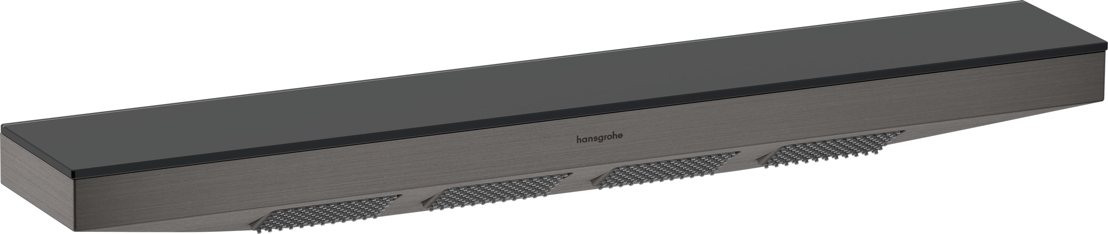 Hansgrohe Rainfinity Sprchová hlavica, 50 cm, 1 tryska s poličkou, brúsený čierny chróm 26243340