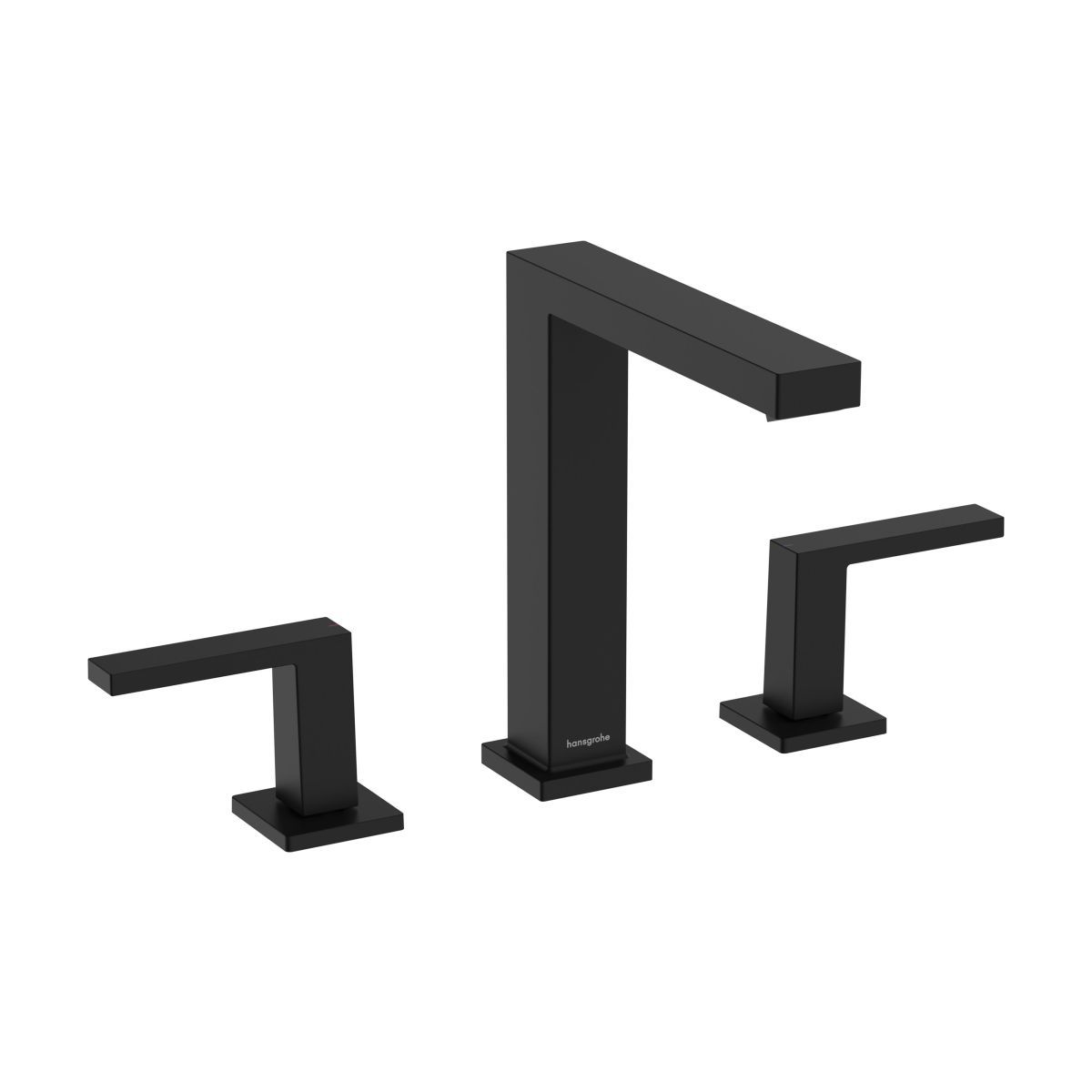 Hansgrohe Tecturis Umývadlová batéria s tromi otvormi, s výtokom click-clack, matná čierna 73030670