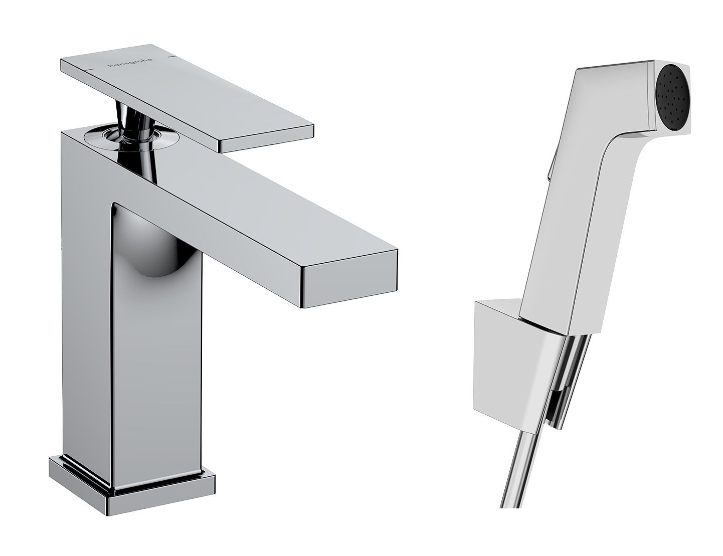 Hansgrohe Tecturis Umývadlová batéria s bidetovou sprchou a hadicou 160 cm, chróm 73210000