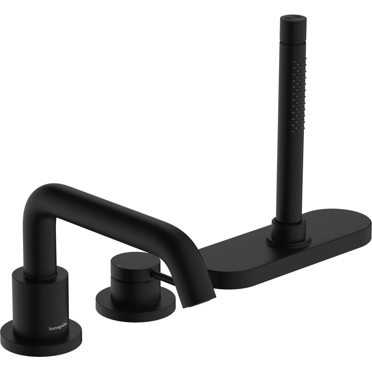Hansgrohe Tecturis S Trojotvorová batéria na okraj vane, sBox, matná čierna 73447670